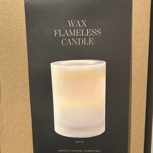 Restorations Hardware-  White Wax Flameless Candle